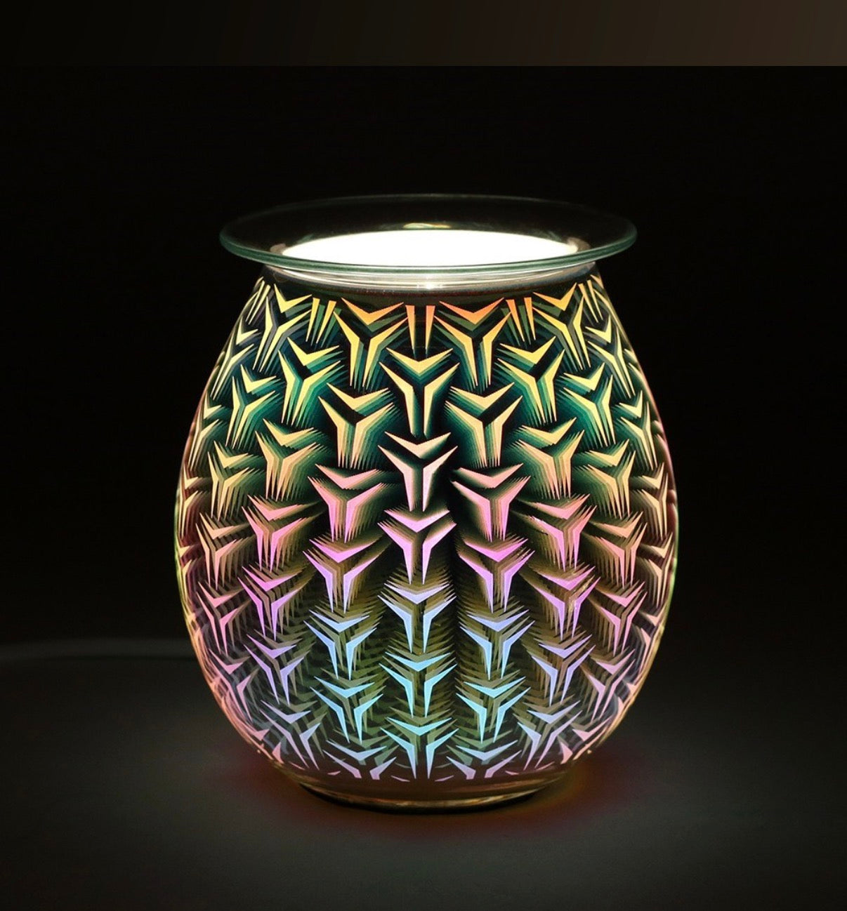 3D GEOMETRIC LIGHT UP ELECTRIC OIL BURNER (UK 3-PIN PLUG)