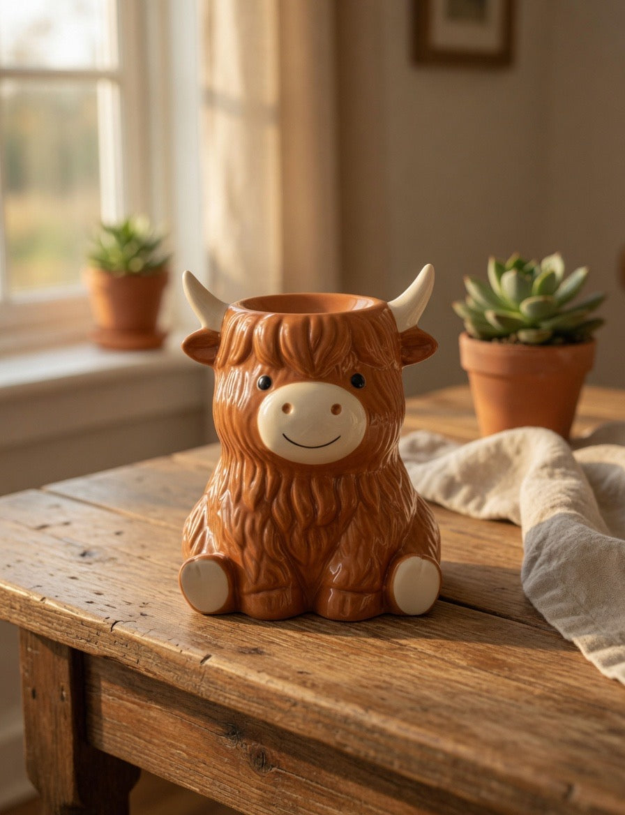 HIGHLAND COW OIL BURNER AND WAX WARMER