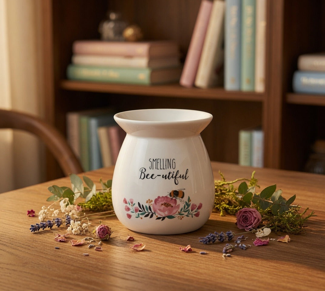 SMELLING BEE-UTIFUL CERAMIC OIL BURNER AND WAX WARMER