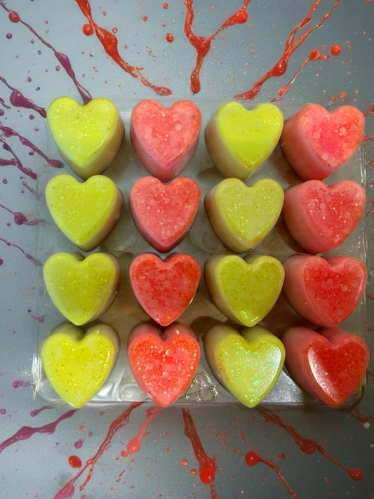 16 heart shape wax melts