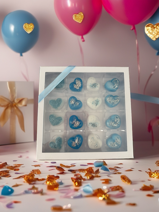 Flower or hearts wax melt gift box