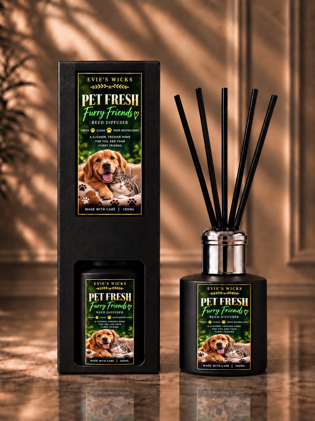 Pet Fresh Furry Friends Reed Diffuser 100mls