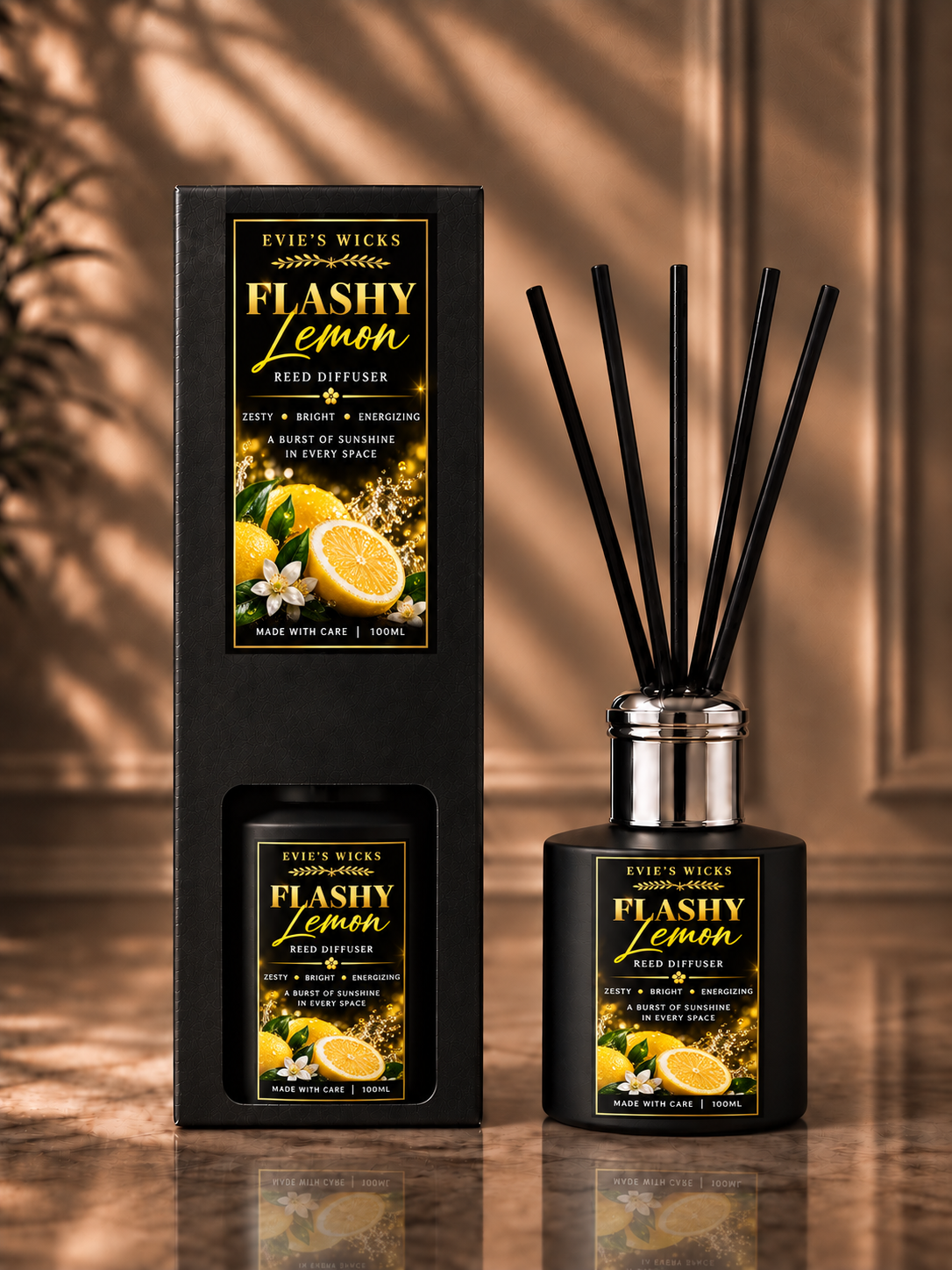 Flashy Lemon Reed Diffuser 100mls.
