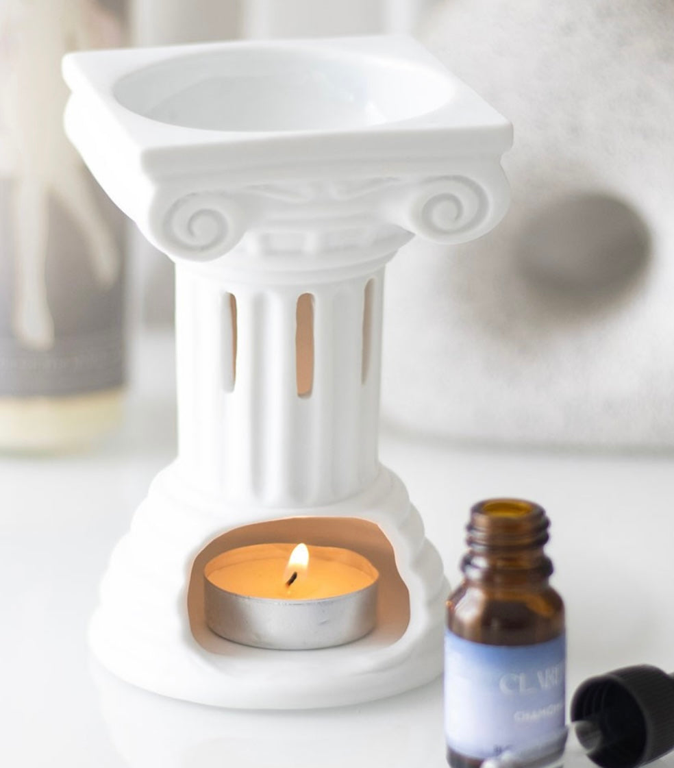 GREEK COLUMN OIL BURNER AND WAX WARMER