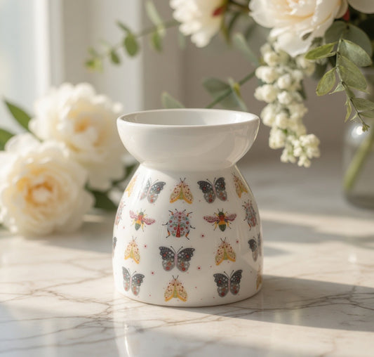 FLORAL BUG PRINT OIL BURNER AND WAX WARMER