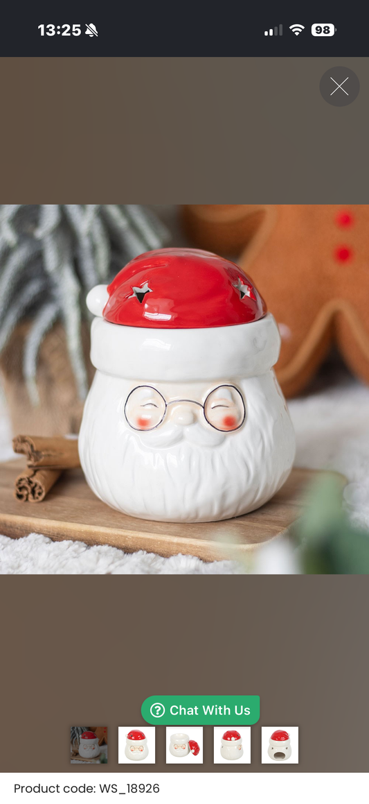 SANTA CLAUS SHAPED OIL BURNER AND WAX WARMER
