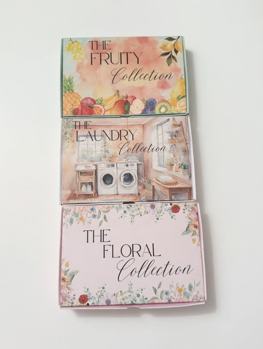 3 box offer, laundry, fruity and floral